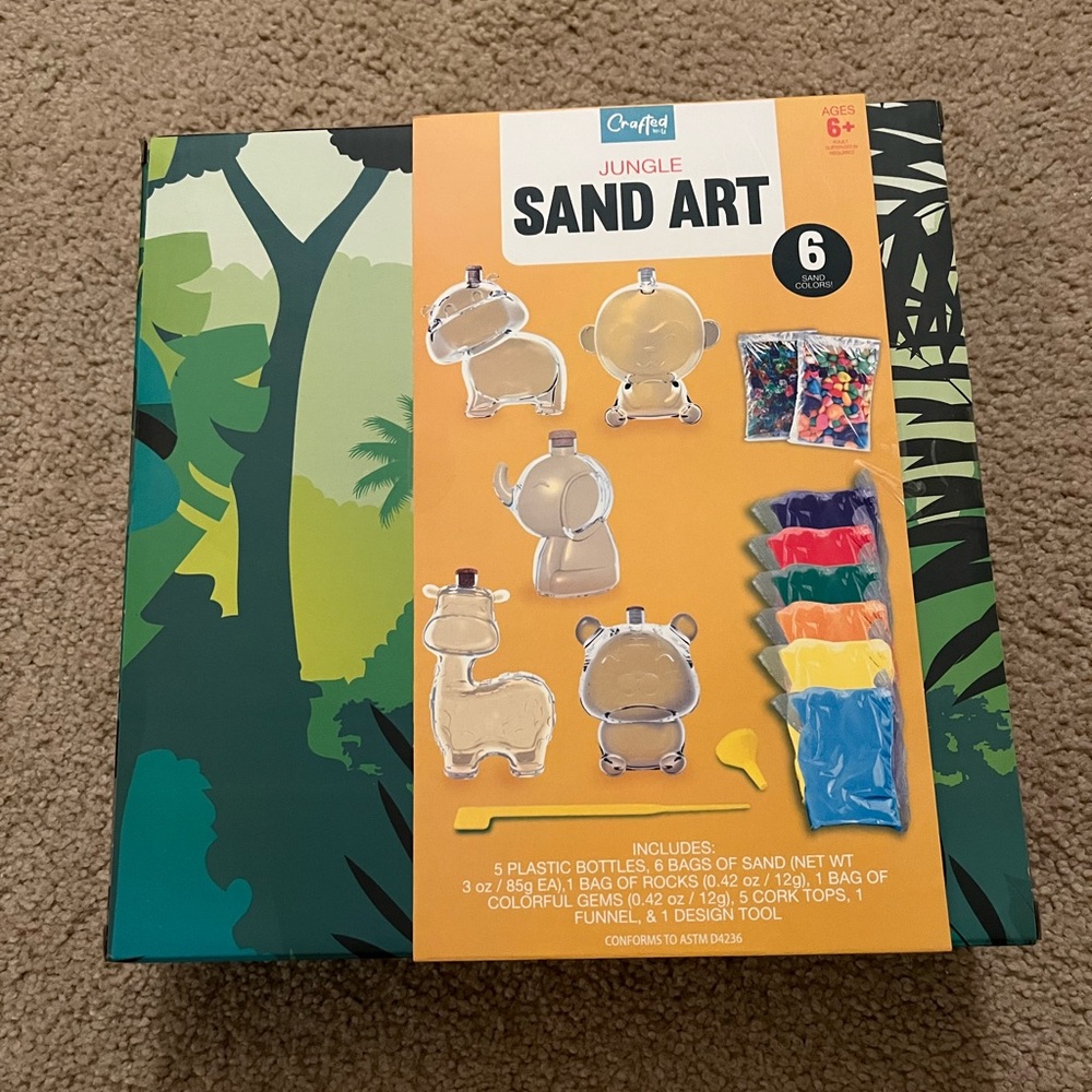 NEW! Jungle Sand Art Kit with Crystals and Rocks - Picture 2 of 2